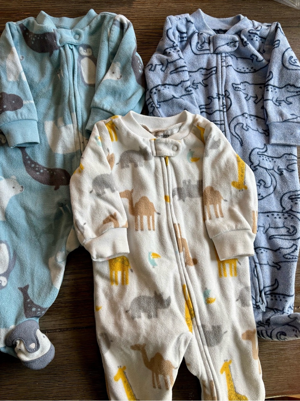 Carter’s 3-Piece Baby Fleece Footie Sleeper Pajama Bundle 3m
